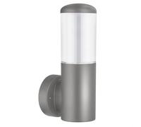 Aplique exterior azafran 1xe27 gris policarbonato 19,6x9,1x13,4 cm i