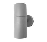 Aplique exterior becala 2xgu10 gris ip44 15,2x7,3x11,3 cm