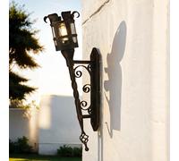 Aplique Exterior Casa Jardín IP44 E27 Rústico Vidrio Lámpara De Pared Antorcha