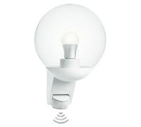 Steinel L 585 S - Lámpara de pared para exteriores | (sensor de movimiento de 180°, alcance máximo de 10 m, cuerpo de vidrio soplado, color blanco, sin bombilla)
