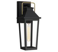 Aplique Exterior E27 IP44 42,9 Cm Alto En Negro Latón Rústico Lámpara De Pared