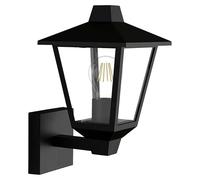 Philips Aplique de pared Kinno para exteriores, luz hacia arriba, Max 25W, casquillo E27, Negro