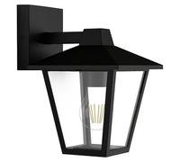 Philips Kinno Aplique de pared para exteriores, luz hacia abajo, Max 25W, casquillo E27, Negro