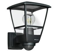 Aplique exterior L 10 SSW (15 W, 22,4 x 17,5 x 25,5 cm, Negro, IP44, Con sensor de movimiento)