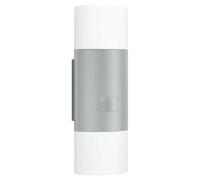 Aplique exterior LED con sensor L 910 S (9,8 W, L x An x Al: 8 x 8,5 x 23,5 cm, Plateado, Blanco, Blanco cálido)