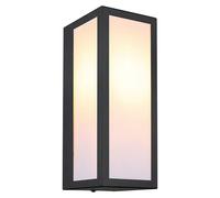Aplique exterior LED Gundula (60 W, 12 x 14 x 32 cm, Negro, Negro, IP44, Sin sensor de luz)