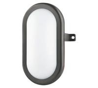 Aplique exterior LED Oval (5,5 W, 11,5 x 7,6 x 16,9 cm, Negro, IP54)