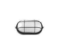 Aplique exterior oval aluminio Apus grande 1xE27 negro