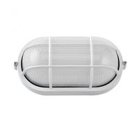 Aplique exterior ovalado apus grande 1xe27 blanco de aluminio 11,5x27,
