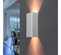 Aplique GU10 interior blanco, aplique de pared interior, iluminación de pared, escalera, salón, luz de pasillo, arriba y abajo, lámpara de pared blanco, aplique de pared dormitorio