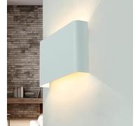 Aplique interior HAGA color blanco de diseño Up Down forma angular 2xG9 230V Lámpara de pared Iluminación indirecta para escaleras Dormitorio