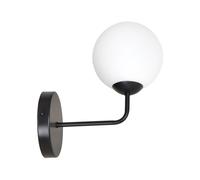 Aplique Interior Negro Cristal Blanco Moderno E14 Wandleuchte dormitorio Salón