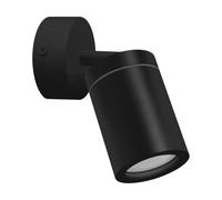 Aplique IP44 Ø 7CM Pequeño Orientable Metal Cristal Negro GU10 Interior