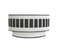 Aplique ivanna 1xe27 blanco-madera negra 17x30x15 cm