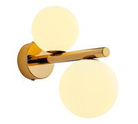 Aplique Latón Cristal en Dorado Bolas G9 Moderno Wandleuchte dormitorio Pasillo