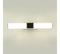 Aplique LED acero inoxidable plástico en cromo blanco IP44 baño W:40 cm 4100 K 630 lm blanco neutro espejo aplique baño HAILEY