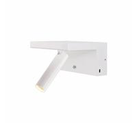 Aplique LED de cama 5 W con 2 tomas USB-C y luz táctil blanco 2700 K
