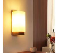 Aplique LED de Madera Interior, Lámpara de Pared 12W, Retro, 3 Temperaturas de Color para Dormitorio, Pasillo, Salón, Escaleras (Incluye Bombilla E27)