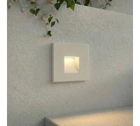 Aplique LED empotrable Lindby Alune, blanco, angular, 8 x 8 cm, IP65