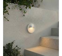 Aplique LED empotrable Lindby Alune, blanco, redondo, Ø 8 cm, IP65