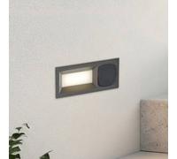 Aplique LED empotrable Lucande Lachlain, antracita, enchufe