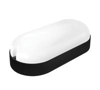 APLIQUE LED OVAL NEGRO SENSOR IP65 9w.F