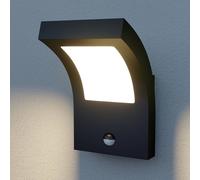 Aplique LED para exterior Arcchio, antracita, IP54, sensor True