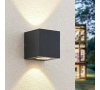Aplique LED para exterior Arcchio Tassnim, 2 luces, antracita, IP65 True