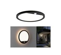 Aplique LED para exterior Lamina de Paulmann, negro, sensor, IP44