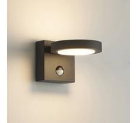 Aplique LED para exterior Lucande Belna, metal, sensor, IP54