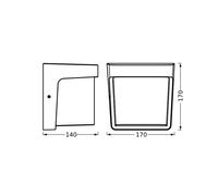 Aplique LED para exterior OSRAM ENDURA STYLE IHSAN, gris oscuro IP65