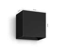 Aplique LED para exterior Philips Hue Resonate, negro, RGBW, IP44