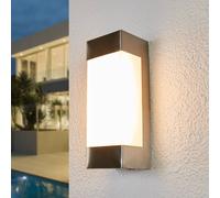 Aplique LED para exterior Severina de Lindby, altura 25 cm, acero inoxidable