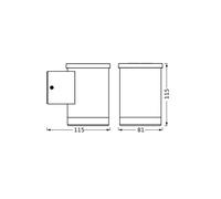 OSRAM ENDURA STYLE SOLAR OXFORD lámpara de exterior, 0,5W, 50lm, gris oscuro, iluminación indirecta, batería recargable, clase de protección IP44, temperatura de color 3.000K