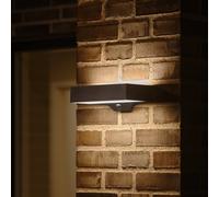 Aplique LED solar para exterior Nordlux Monay Square negra IP44 EC:EPREL:2140457