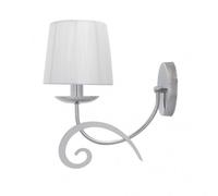 Aplique luxor 1xe14 cromo pant. blanca 31x15x28 cm