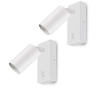 Aplique Maclean 2x GU10 blanco con interruptor 7W LED MCE369 W MCE437 WW