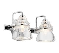 Aplique Malo LED G9 IP44 3000K Blanco Cálido Cristal Metal 33,6 CM Ancho Luz