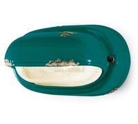 Aplique Marítimo Interior Cerámica Cristal E27 B: 24cm Petróleo Shabby Antiguo