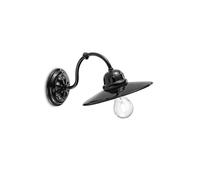 Aplique Metal Cerámica B: 20 CM Negro E27 Diseño Vintage Wandleuchte Interior