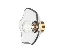 Aplique Metal Cristal En Latón H:20CM G9 Moderno Wandleuchte Salón Pasillo