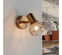 Aplique Metal E14 En Latón Alambre Pantalla Cocina Moderno Aplique Luz