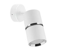 Aplique Metal GU10 Ø 6CM Pequeño Orientable Blanco Cromo Interior Cocina