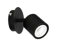 Aplique Negro Metal GU10 Pequeño 10CM Moderno Reflector de Pared Interior