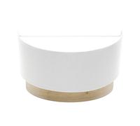 Aplique olga 1xe27 blanco/madera clara 15x30x16 cm