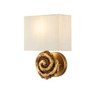 Aplique Pantalla de Tela Moderno H: 31,8 CM En Hoja Oro Blanco Wandleuchte Piso