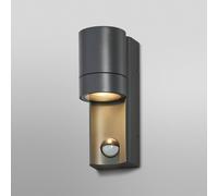 OSRAM ENDURA CLASSIC ISIDOR WS lámpara exterior, GU10, gris oscuro, aluminio, fácil instalación, iluminación indirecta, clase de protección IP65, sensor de luz diurna, detector de movimiento