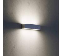 Aplique para exterior Ideal Lux Andromeda, gris, ancho 45 cm, E27