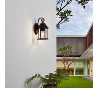 Aplique para exterior Lindby Daaje, color óxido, 30,5 cm, aluminio