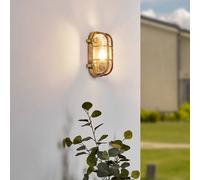 Lindby aplique de pared exterior en latón antiguo, lámpara
